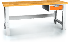 Pracovní stůl alcera UNI - deska - noha - noha - závěsný kontejner 700 - 1055 x 2000 x 700